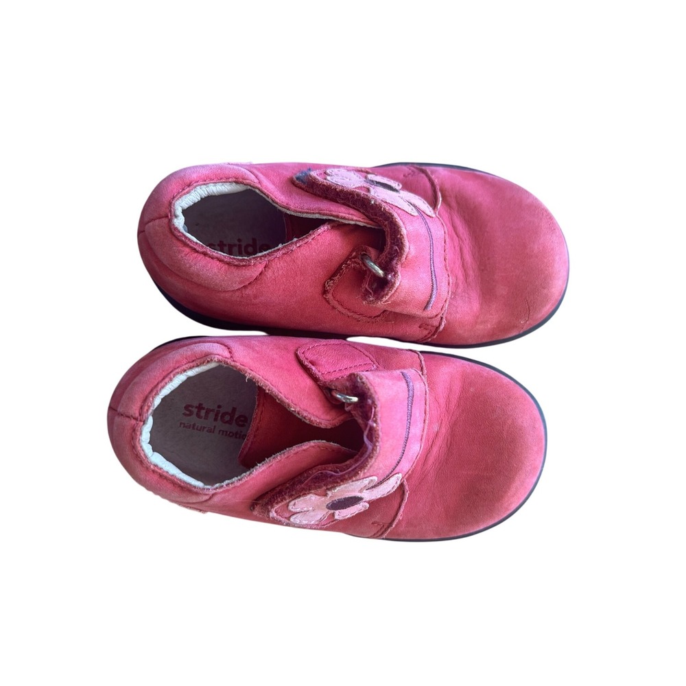 Stride‎ Rite Baby Girls Pink Leather Flower Accent Shoes Size 6.5W